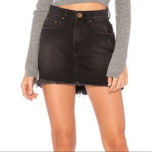 One Teaspoon Black Mini Skirt